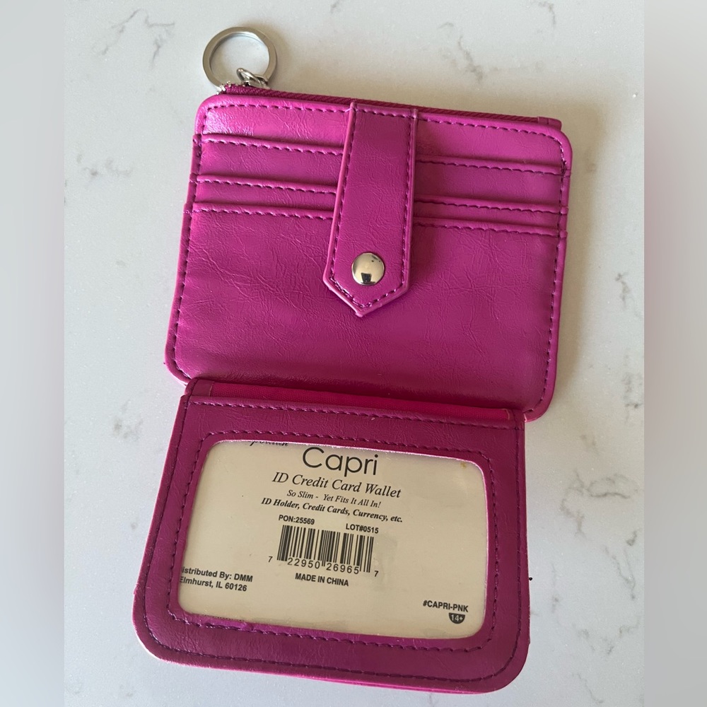 Slim Credit Card Holder / ID Case / Card Wallet Pink - NWT